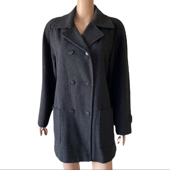 Anne Klein Wool Midweight Peacoat Sz 